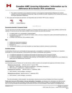 Canadian AME License Requirements | PDF | Aircraft | Aviation