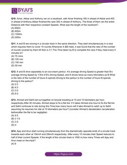 Speed, Time & Distance Practice Questions | PDF | Speed | Acceleration