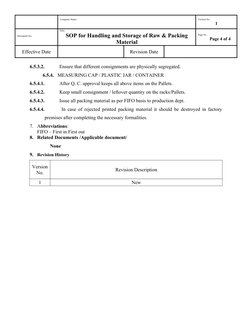 SOP for Raw & Packing Material Storage | PDF | Packaging And Labeling ...