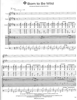 T.V. 絶版 born to be widol バンドスコア Born To Be Wild (Score) | PDF