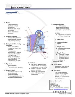Jaw Crusher Specifications and Parts | PDF | Bearing (Mechanical