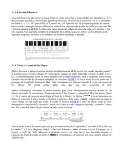 2.-  La sección del centro. 
El acorde básico de Do mayor se puede tocar en varias secciones, y estas pueden ser: la número 2