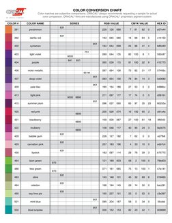 Master RGB Conversion Chart | PDF | Yellow | Grey