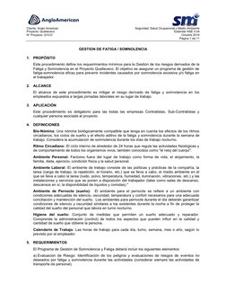 Cliente: Anglo American
Seguridad, Salud Ocupacional y Medio Ambiente
Proyecto: Quellaveco 
 
Estándar HSE 5.04
N° Proyecto:
