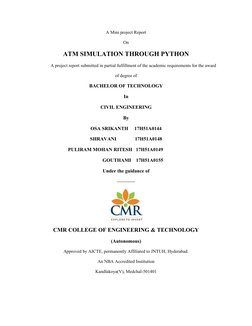 ATM Simulation Project in Python | PDF | Automated Teller Machine ...