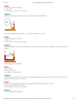Pressure Math Problems Common Pressure Problems for Students | PDF | Atmospheric Pressure ...