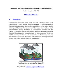 Design Drain Rational Method Excel-Based Rational Method Calculations | PDF | Drainage Basin ...