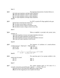             
             Ans: A
 
Q.12                                                                      The important ch