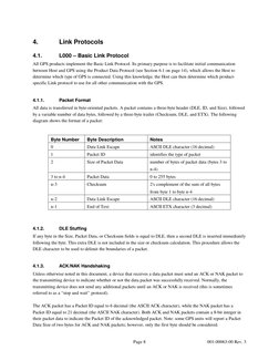 Page 8
001-00063-00 Rev. 3
4. 
Link Protocols
4.1. 
L000 – Basic Link Protocol
All GPS products implement the Basic Link Prot