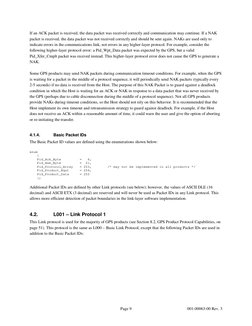 Page 9
001-00063-00 Rev. 3
If an ACK packet is received, the data packet was received correctly and communication may continu