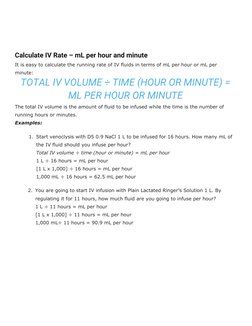IV Fluid Calculation and Drop Factors | PDF | Intravenous Therapy ...