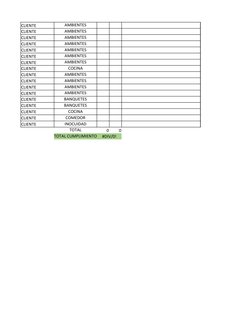 CLIENTE
AMBIENTES
CLIENTE
AMBIENTES
CLIENTE
AMBIENTES
CLIENTE
AMBIENTES
CLIENTE
AMBIENTES
CLIENTE
AMBIENTES
CLIENTE
AMBIENTES