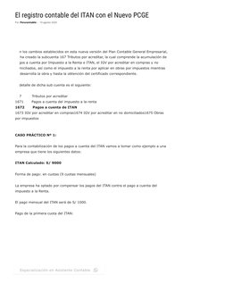 Asientos Contables del ITAN | PDF | Impuesto sobre la renta | Contabilidad