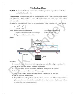 Young's Modulus by Beam Bending Experiment | PDF | Physical Quantities ...