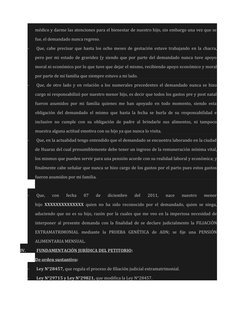 médico y darme las atenciones para el bienestar de nuestro hijo, sin embargo una vez que se
fue, el demandado nunca regreso.