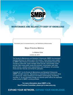 Sociedad para el mantenimiento y de fiabilidad profesionales
Mejor Práctica Métrica
3 rd Edición 10 de 
3 rd Edición 10 de 
3