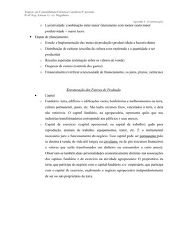 Tópicos em Contabilidade/Ciências Contábeis/4º período
Profª Esp. Esimar G. Az. Magalhães
Apostila I - Continuação
o
Lucrativ