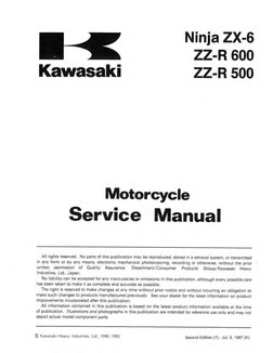 Kawasaki ZX6 ZZR600 90-97-Pg 1-99 | PDF