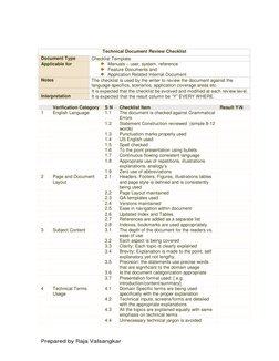 Technical Document Review Checklist | PDF | Documentation | Page Layout