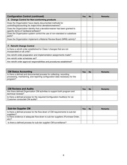 Configuration Management Self-Assessment | PDF | Specification ...