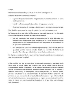 cuerpo.
El orden cerrado no constituye un fin, si no un medio para logral un fin.
Entre los objetivos fundamentales tenemos: