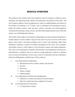 ii 
 
MODULE OVERVIEW 
 
 
The module provides students with a firm foundation in the role of physics in different science,