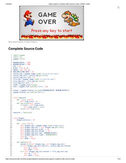 Super Mario Game Code in Python | PDF | Python (Programming Language ...
