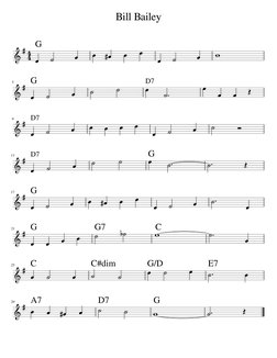 Bill Bailey Lead Sheet | PDF