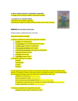 ❖ AREA: CIENCIAS SOCIALES, CIUDADANIA E IDENTIDAD.
- Investigar sobre el espacio cotidiana y orientación espacial 
- La brúju