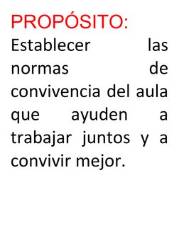 Normas de convivencia para primer grado | PDF | Salón de clases ...