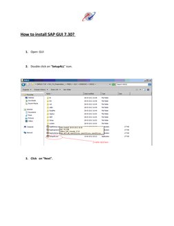 How to install SAP GUI 7.30? 
1.
Open