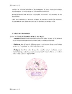 @beauty.centerok 
@beauty.centerok 
cuerpo, las pestañas pertenecen a la categoría de pelos duros con función 
protectora que