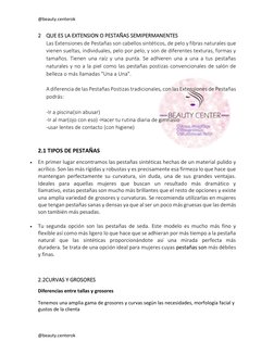 @beauty.centerok 
@beauty.centerok 
2 QUE ES LA EXTENSION O PESTAÑAS SEMIPERMANENTES  
Las Extensiones de Pestañas son cabell