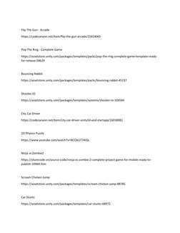 Unity Game Source Code Collection | PDF | Leisure | Sports