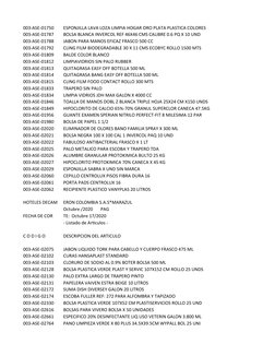 003-ASE-01750
ESPONJILLA LAVA LOZA LIMPIA HOGAR ORO PLATA PLASTICA COLORES
003-ASE-01787
BOLSA BLANCA INVERCOL REF 46X46 CMS