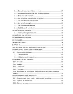 2.4.1. Consultoría a emprendedores y pymes..............................................................27
2.4.2. Empresas co