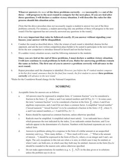 Whoever answers the most of the three problems correctly—not necessarily two out of the 
three—will progress to the next roun