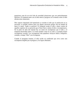 Intervención Cognoscitivo-Conductual en Ansiedad en Niños
posteriores sean de un nivel a