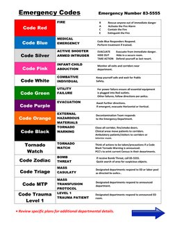 Emergency Codes Overview for Hospitals | PDF | Emergency Department ...