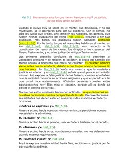 Mat 5:6  Bienaventurados los que tienen hambre y sedc de justicia,
porque ellos serán saciados.
Cuando el nuevo Rey se sentó
