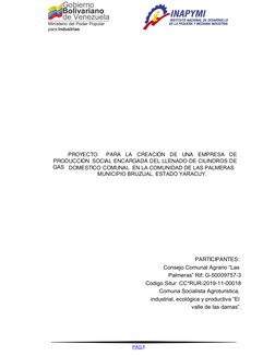 1 
 
 
 
 
 
 
 
 
 
 
 
 
 
 
 
 
PARTICIPANTES: 
Consejo Comunal Agrario “Las 
Palmeras” Rif: G-50009757-3
Codigo Situr: