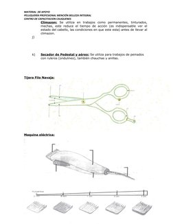 MATERIAL  DE APOYO 
PELUQUERÍA PROFESIONAL MENCIÓN BELLEZA INTEGRAL 
CENTRO DE CAPACITACION CAUQUENES
Climazon: Se  utiliza