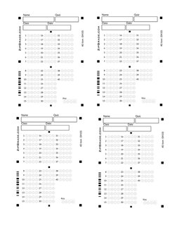 Answer Sheet 40 Items Zipcode | PDF