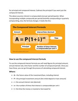 for principal and compound interest. Subtract the principal if you want just the 
compound interest.
The above assumes intere