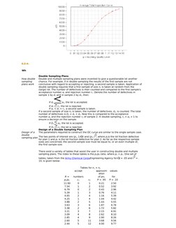 6.2.4.
Wh
Double Sampling Plans
How double 
sampling 
plans work
Double and multiple sampling plans were invented to give a q
