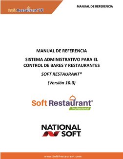 MANUAL DE REFERENCIA 
 
 
 
 
MANUAL DE REFERENCIA 
SISTEMA ADMINISTRATIVO PARA EL 
CONTROL DE BARES Y RESTAURANTES 
SO