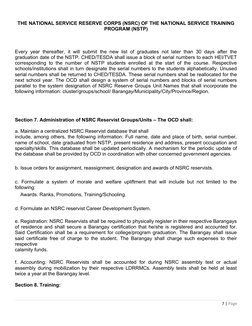 Overview of the National Service Reserve Corps | PDF | Emergency ...