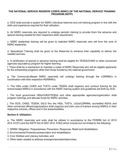 Nsrc Form Overview of the National Service Reserve Corps | PDF | Emergency ...