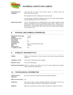 Msds Radiator Coolant Radiator Coolant MSDS Overview | PDF | Personal Protective Equipment ...