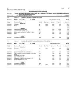 Página :
S10
1
MUNICIPALIDAD DISTRITAL DE SAN MARCOS
0107007
Presupuesto
CREACIÓN  DEL  BOULEVARD  DEL  RÍO  CARASH  EN  LA